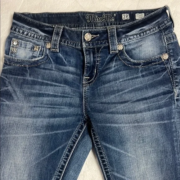 Miss Me Blue Embellished Women's Jeans 28x29 - Picture 3 of 8